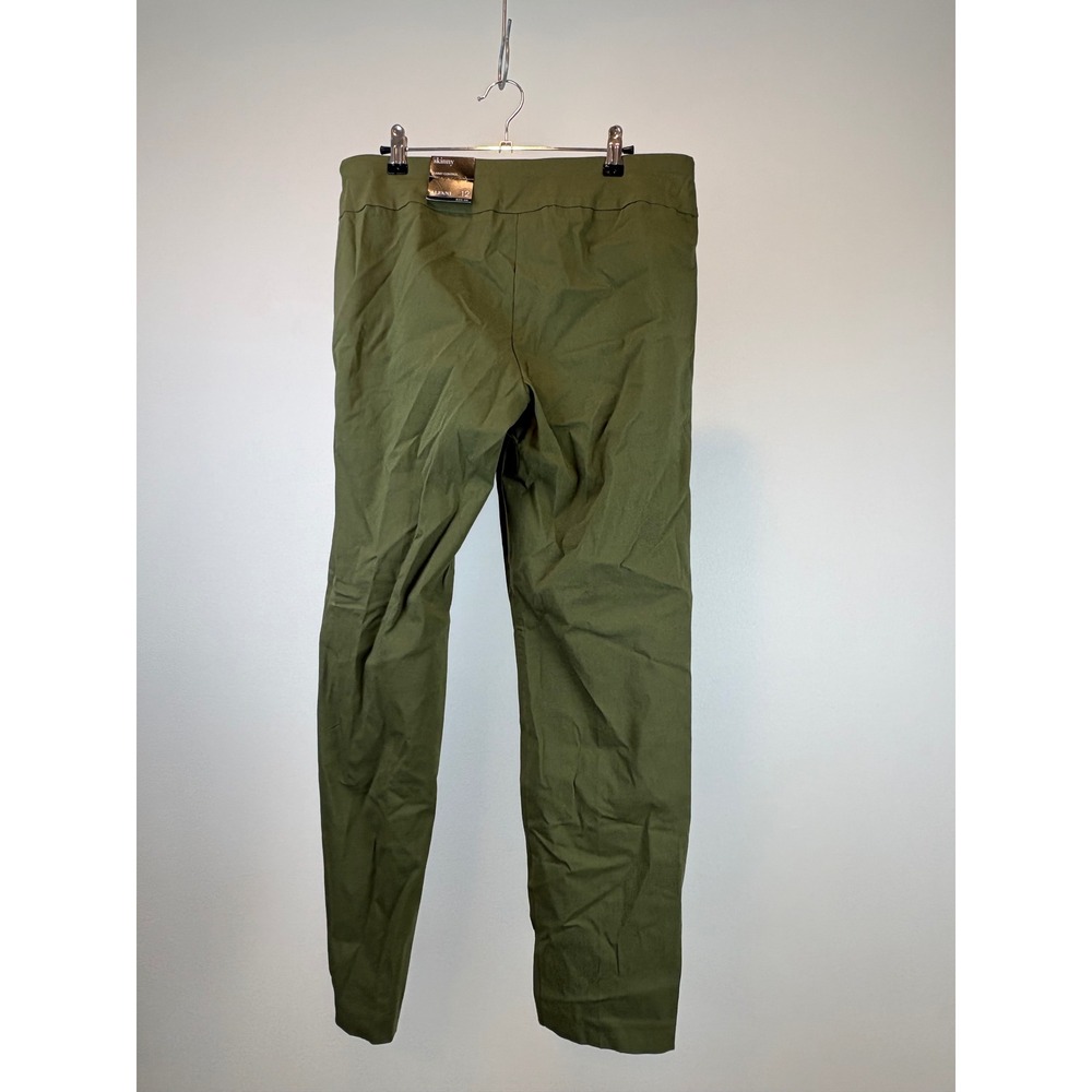 Alfani Skinny Pants Womens 12 Olive Green Tummy Control‎ Stretch Trousers Office - Picture 3 of 12